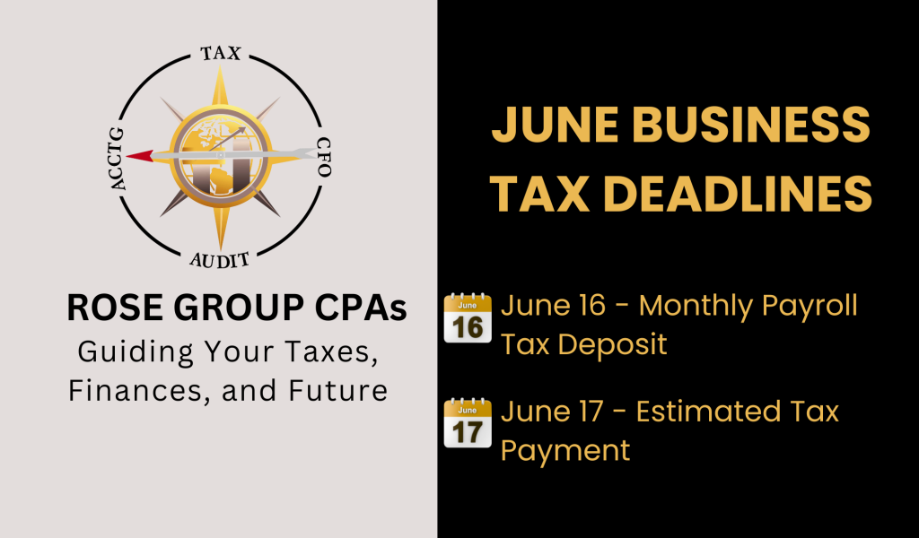 business tax due dates June
