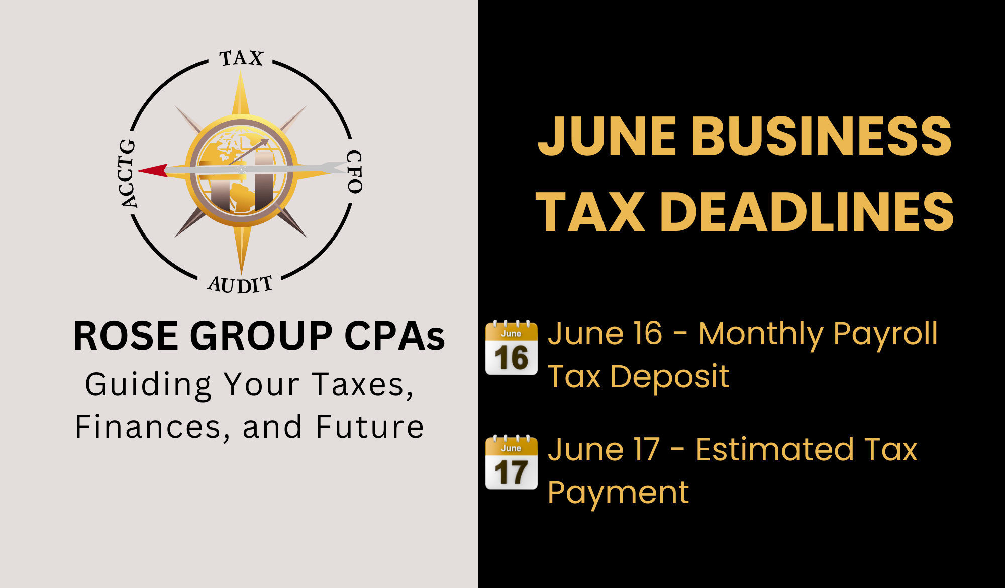 business tax due dates June