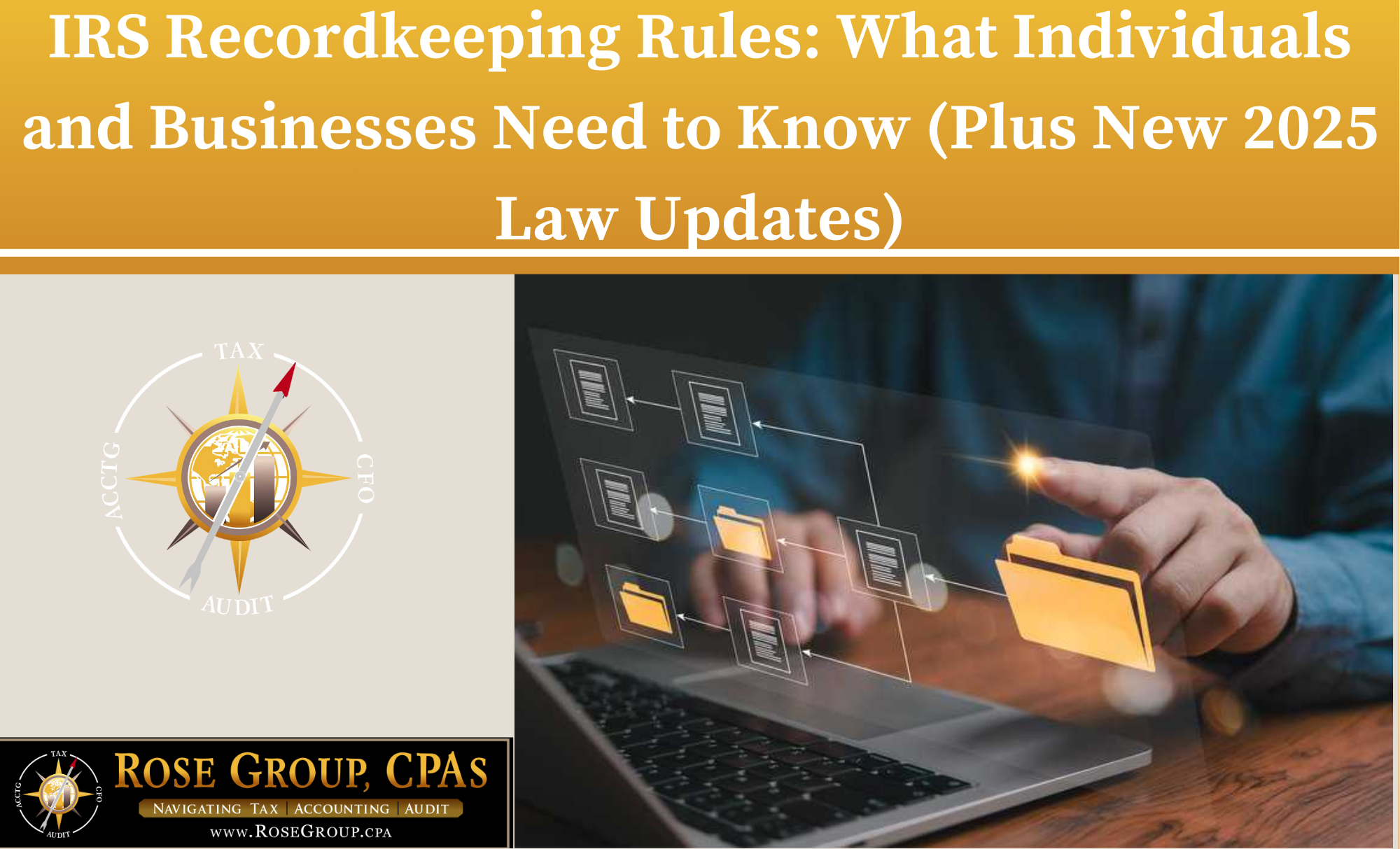 highlighting IRS recordkeeping rules updated under the One Big Beautiful Bill Act of 2025